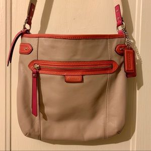Coach Tan, Orange, Coral Crossbody